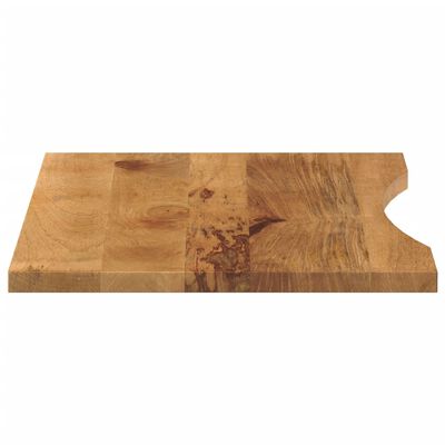 vidaXL Bureaublad met ronding 100x60x2,5 cm massief ruw mangohout