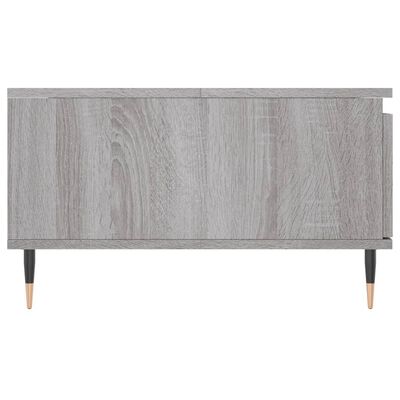 vidaXL Salontafel 90x60x35 cm bewerkt hout grijs sonoma eikenkleurig