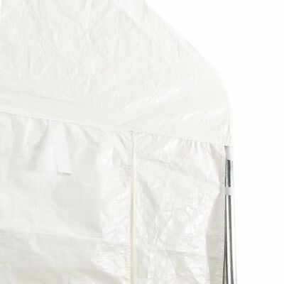 vidaXL Prieel met dak 8,92x4,08x3,22 m polyetheen wit