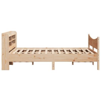 vidaXL Bedframe met hoofdbord massief grenenhout 140x190 cm