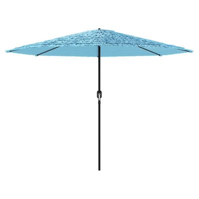 vidaXL Parasol met stalen paal 388x388x248 cm blauw