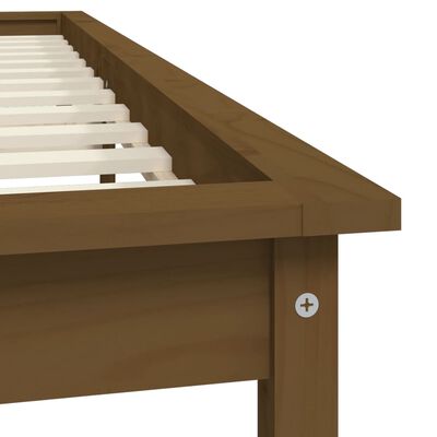 vidaXL Bedframe massief grenenhout honingbruin 140x200 cm