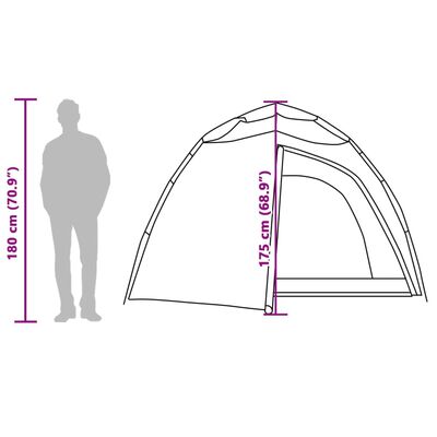 vidaXL Koepeltent 4-persoons snelontgrendeling blauw