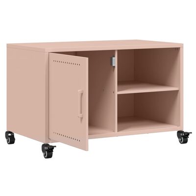 vidaXL Tv-meubel 68x39x43,5 cm staal roze