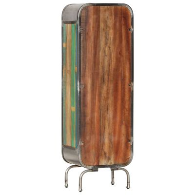 vidaXL Hoge kast 40x30x126 cm massief gerecycled hout meerkleurig