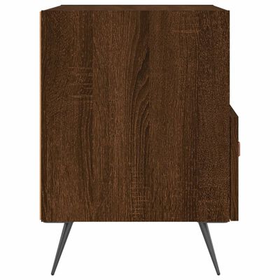 vidaXL Nachtkastje 40x35x47,5 cm bewerkt hout bruin eikenkleur