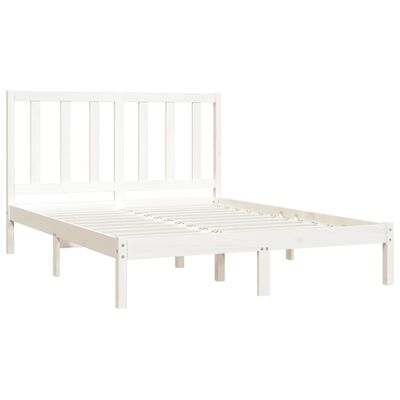 vidaXL Bedframe massief grenenhout wit 120x190 cm