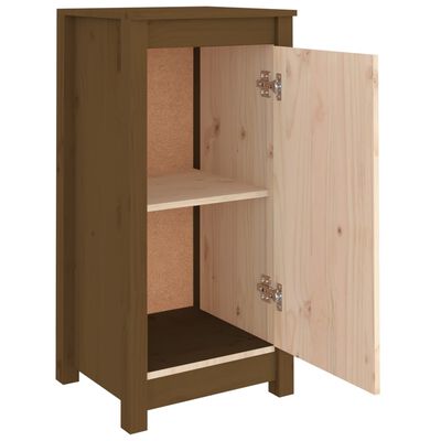 vidaXL Dressoir 39x35x80 cm massief grenenhout honingbruin