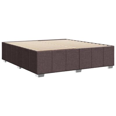 vidaXL Bedframe zonder matras stof donkerbruin 180x200 cm