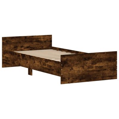 vidaXL Bedframe zonder matras hout gerookt eikenkleurig 90x200 cm