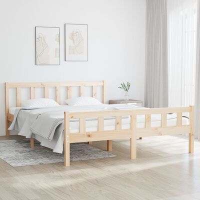 vidaXL Bedframe zonder matras massief hout 120x200 cm