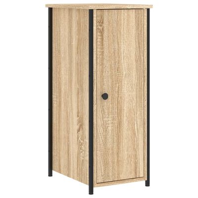 vidaXL Nachtkastjes 2 st 32x42x80 cm bewerkt hout sonoma eikenkleurig