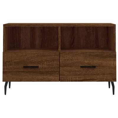 vidaXL Tv-meubel 80x36x50 cm bewerkt hout bruin eikenkleur