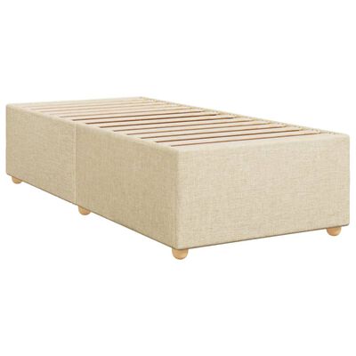 vidaXL Boxspring met matras stof crèmekleurig 90x190 cm