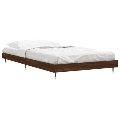 vidaXL Bedframe zonder matras bewerkt hout bruin eikenkleur 100x200 cm