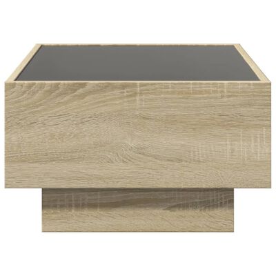 vidaXL Salontafel met LED 70x50x30 cm bewerkt hout sonoma eikenkleurig