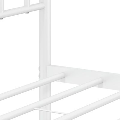 vidaXL Bedframe met hoofd- en voeteneinde metaal wit 120x200 cm