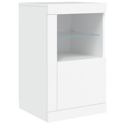 vidaXL Dressoir met LED-verlichting 163x37x67 cm wit