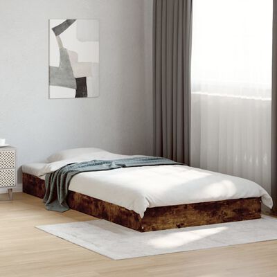 vidaXL Bedframe zonder matras hout gerookt eikenkleurig 90x190 cm