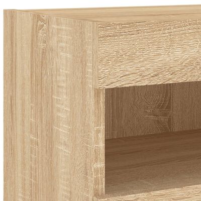 vidaXL 5-delige Tv-wandmeubelset met LED bewerkt hout sonoma eiken