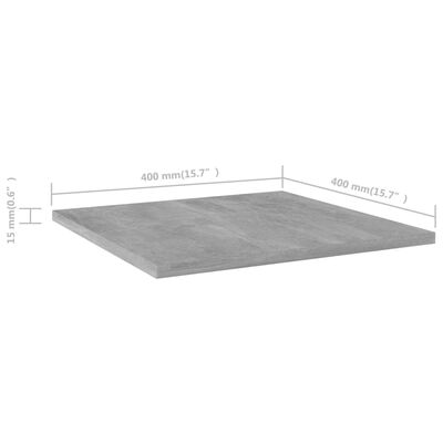 vidaXL Wandschappen 4 st 40x40x1,5 cm bewerkt hout betongrijs