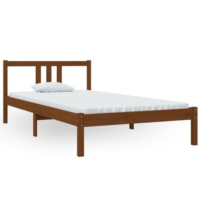 vidaXL Bedframe massief hout honingbruin 100x200 cm