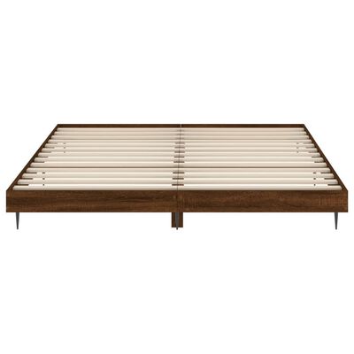 vidaXL Bedframe bewerkt hout bruin eikenkleur 180x200 cm