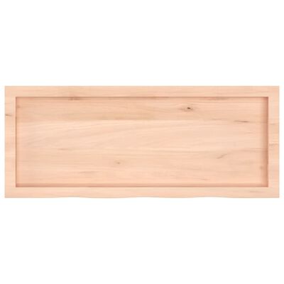 vidaXL Tafelblad 100x40x(2-4) cm onbehandeld massief eikenhout