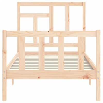 vidaXL Bedframe met hoofdbord massief hout