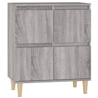 vidaXL Dressoir 60x35x70 cm bewerkt hout grijs sonoma eikenkleurig