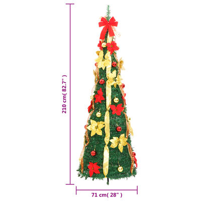 vidaXL Kunstkerstboom pop-up 200 LED's 210 cm groen