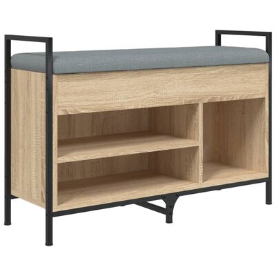 vidaXL Schoenenbank 85,5x32x57,5 cm bewerkt hout sonoma eikenkleurig