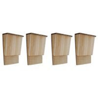 vidaXL Vleermuizenkasten 4 st 22x12x34 cm hout