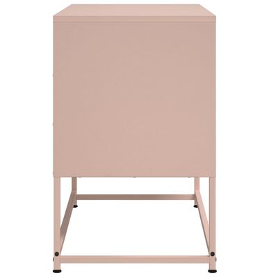 vidaXL Tv-meubel 68,5x39x60,5 cm staal roze