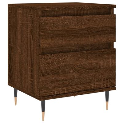 vidaXL Nachtkastjes 2 st 40x35x50 cm bewerkt hout bruin eikenkleur