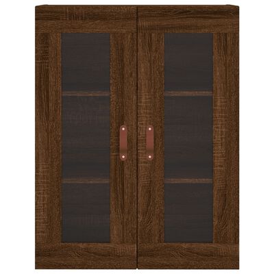 vidaXL Hoge kast 69,5x34x180 cm bewerkt hout bruin eikenkleur