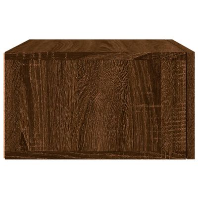 vidaXL Nachtkastjes 2 st wandgemonteerd 35x35x20 cm bruin eikenkleur