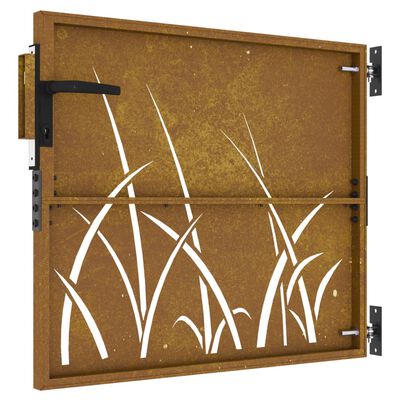 vidaXL Poort 85x75 cm grasontwerp cortenstaal