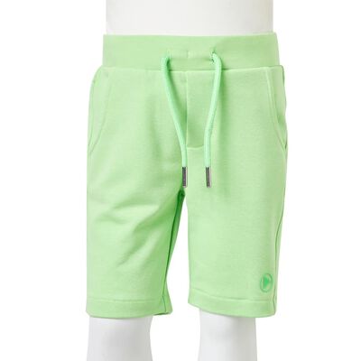 Kindershort 128 fluorescerend groen