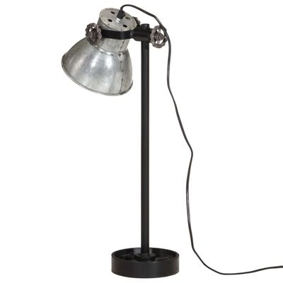 vidaXL Bureaulamp 25 W E27 15x15x55 cm vintage zilverkleurig