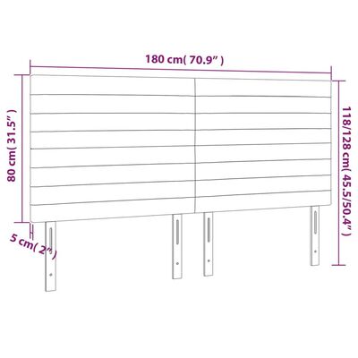 vidaXL Hoofdborden 4 st 90x5x78/88 cm fluweel donkerblauw