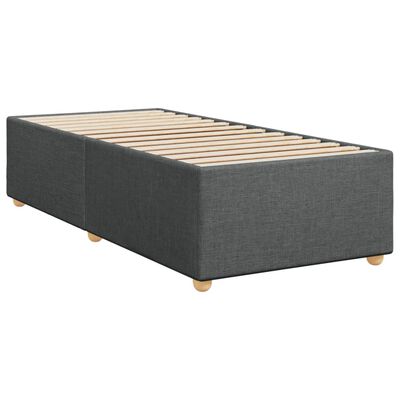 vidaXL Boxspring met matras stof donkergrijs 90x190 cm