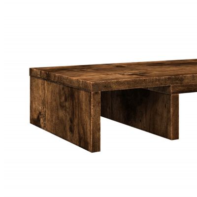 vidaXL Monitorstandaard verstelbaar 60x24x10,5 cm hout gerookt eiken