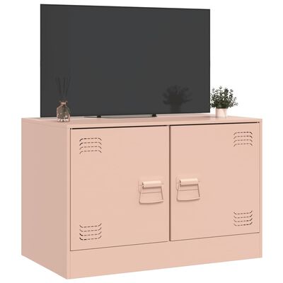 vidaXL Tv-meubel 67x39x44 cm staal roze