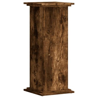 vidaXL Plantenstandaard 33x33x80 cm bewerkt hout gerookt eikenkleurig