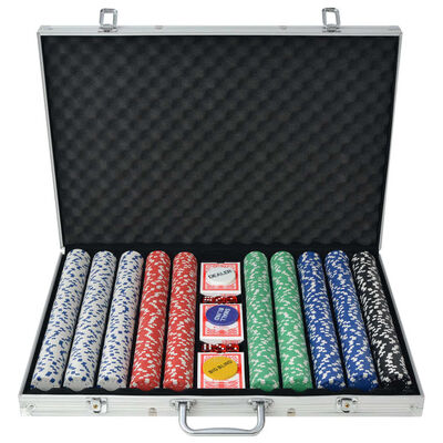 Milieuvriendelijk Gooey Kenia vidaXL Pokerset met 1000 chips aluminium kopen? | vidaXL.nl