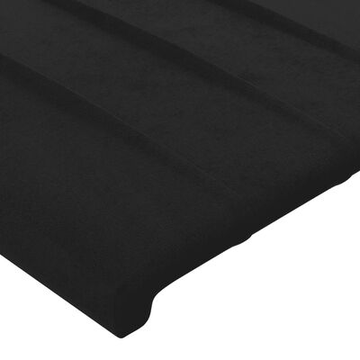 vidaXL Boxspring met matras fluweel zwart 180x200 cm