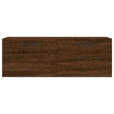 vidaXL Wandkast 100x36,5x35 cm bewerkt hout bruin eikenkleur