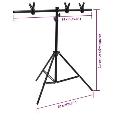 vidaXL Fotostudioset met verlichtingsset achtergrond en reflector