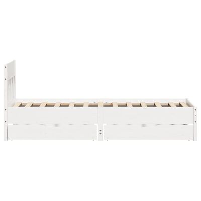 vidaXL Bedframe zonder matras massief grenenhout wit 140x200 cm